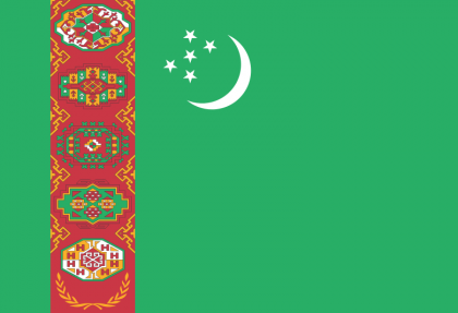 Flag of Turkmenistan.svg  420x287 - Туркмения